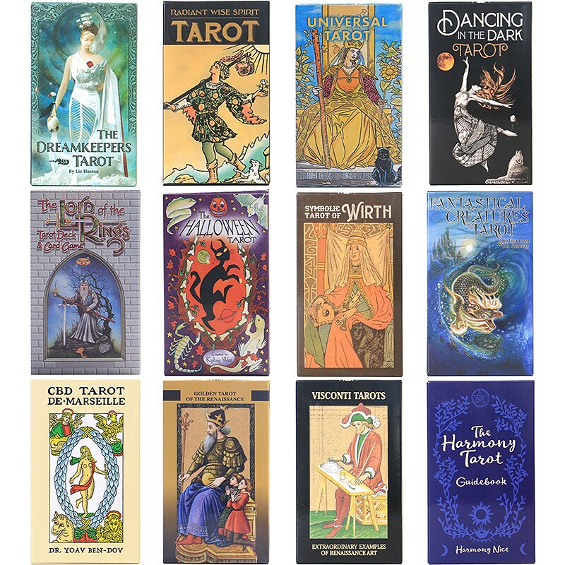 English Tarot 12 * 7 Cm Large Tarot Deck With Paper Instructions2