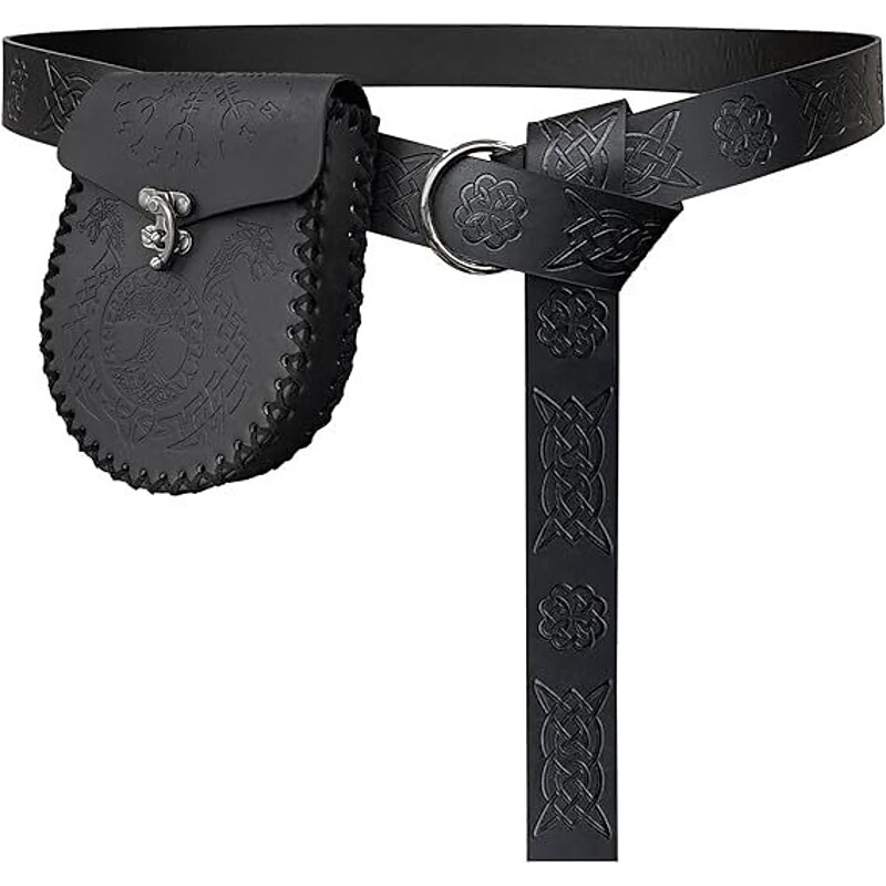 Medieval Waist Belt Viking Fancy Dress Unisex Celtic Viking Halloween Carnival Performance Party LARP Adults' Belt Bag2
