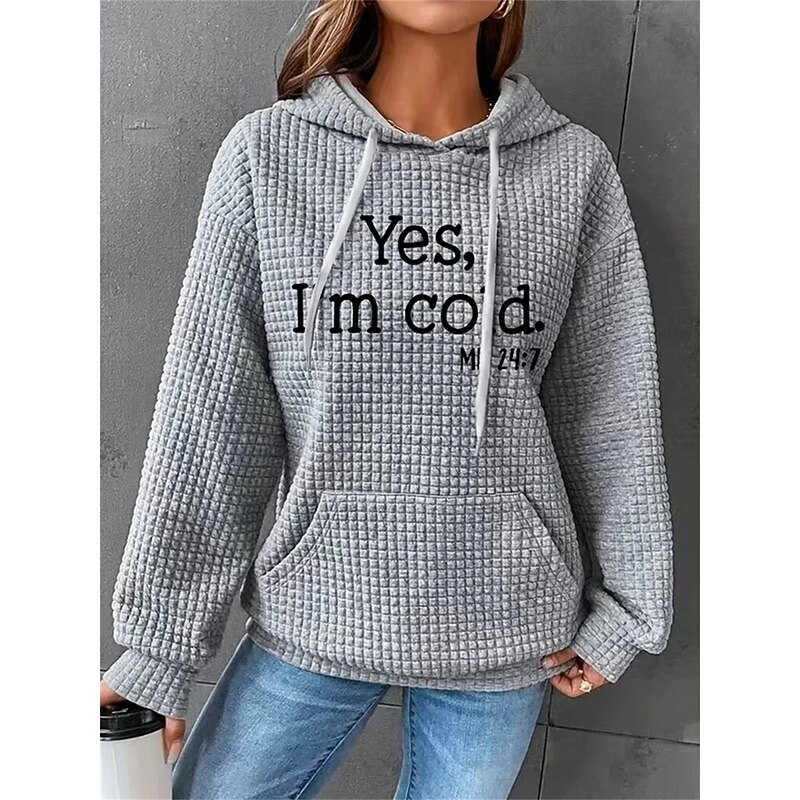 Women's Oversized Letter Active Sportswear Long Sleeve Hoodie Regular Tops Casual Sports Drawstring Print Front Pocket Black White Green Gray Fall & Winter