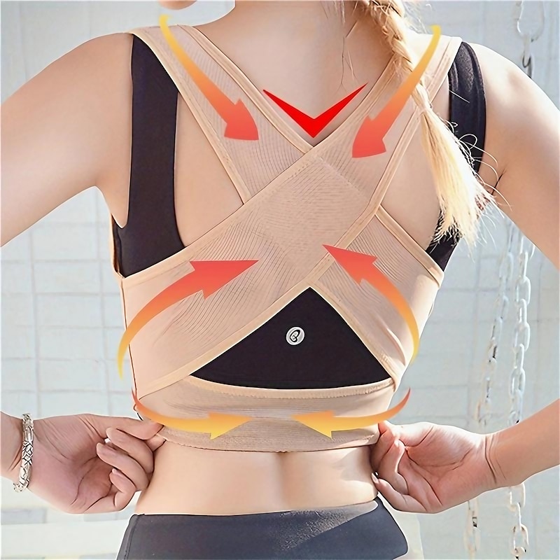 Women's Posture Corrector Back Support Belt - Adjustable Shoulder Brace for Chest Lift and X-Shaped Hunchback Correction - Straighten Your Spine and I