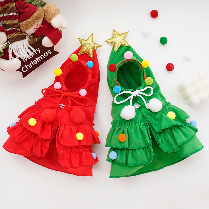 Dog Cat Hoodie Christmas Costume Christmas Outfit Fashion Cute Winter Soft Washable Comfortable Christmas Outdoor Casual Daily Dog Clothing for Bichon Frise Poodle Pomeranian Baby Pet Papillon2