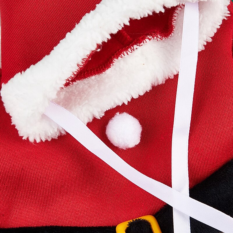 Santa Claus Transformation Outfit Cartoon Four Legged Clothes Soft Comfortable Cute Christmas3