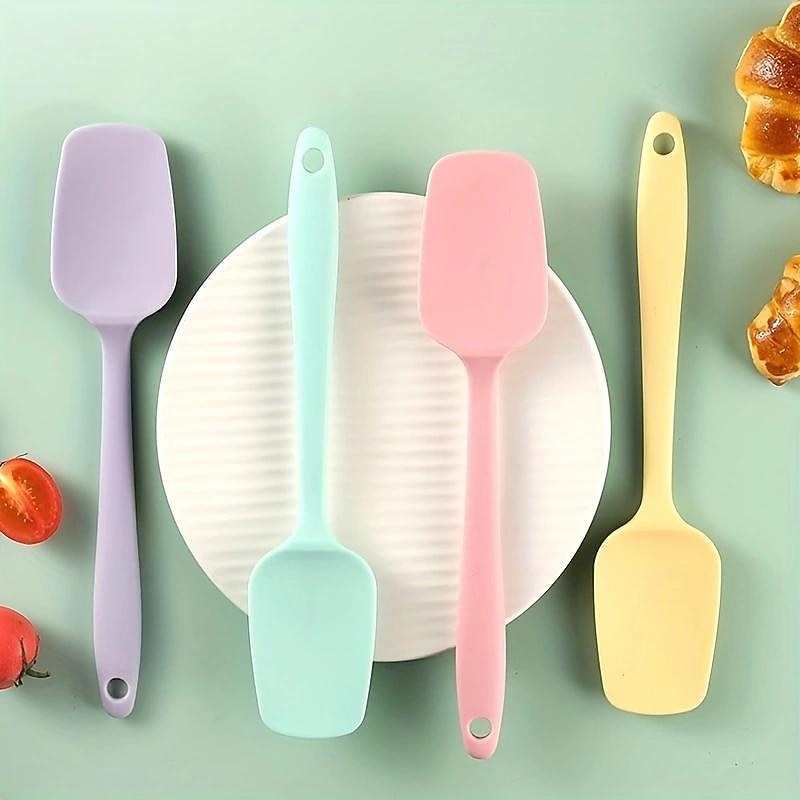 6pcs, Large and Small Silicone Spatulas, Oil Brush, and Long Macaron Spatula - Essential Baking Supplies for Cakes, Cheese, and More3