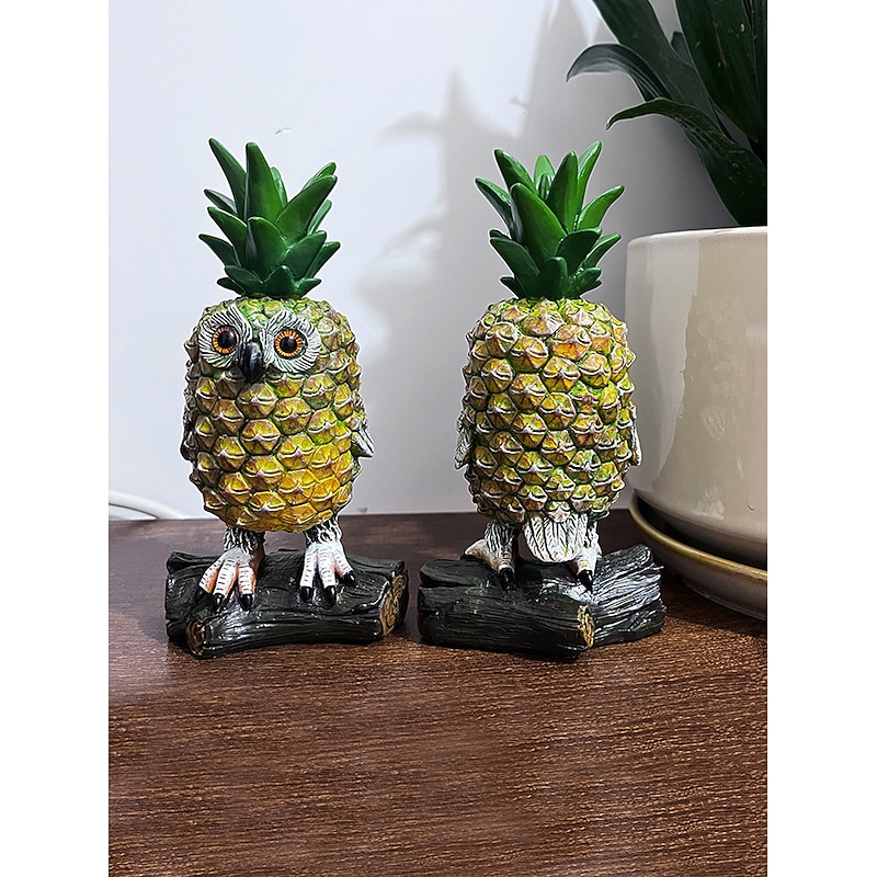 1 resin process variation pineapple owl creative aquarium fish tank decoration hot selling new model2