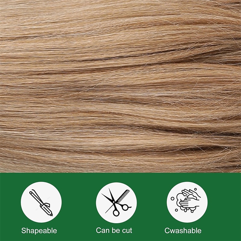 Ash Blonde Wigs for Women Layered Straight Long Wig with Bangs Natural Synthetic Hair with Dark Roots Christmas Party Wigs4