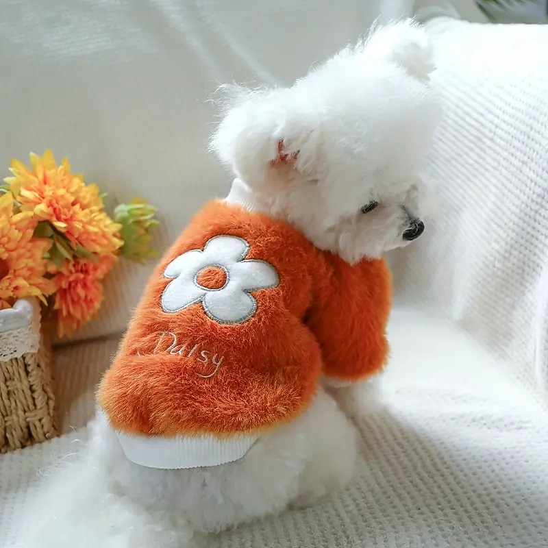 Dog Cat Sweatshirt Cute Floral Winter Warm Breathable Soft Washable Comfortable Christmas Christmas Outdoor Casual Daily Dog Clothing for Bichon Frise Pomeranian Baby Pet Papillon Small3