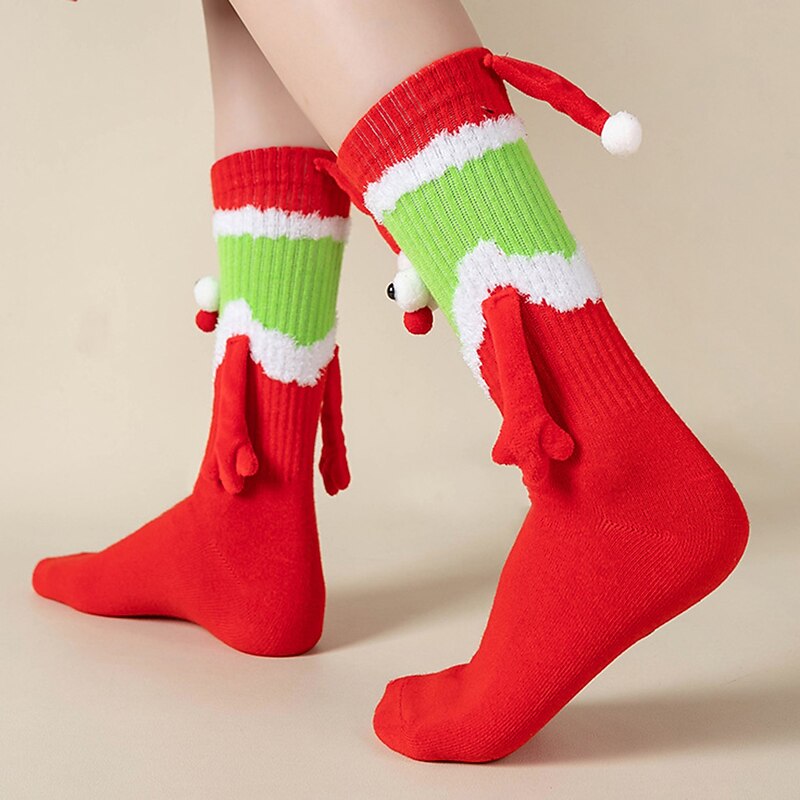 Santa Claus Christmas Socks Crew Sock Women's Christmas Christmas New Year Socks3