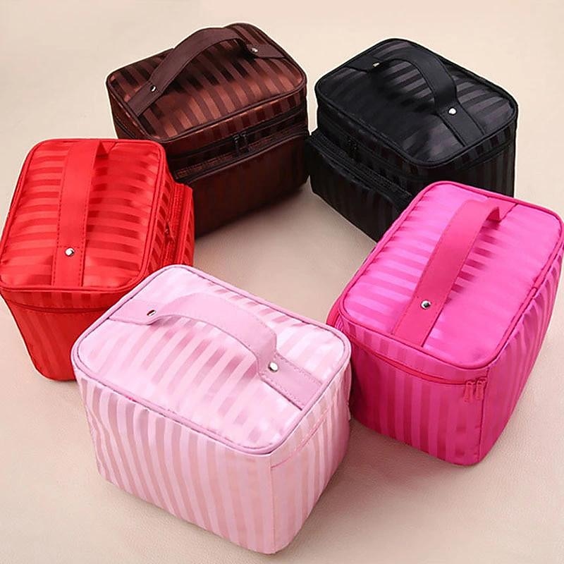 Cosmetic Bag With Top Handle, Fashion Zipper Makeup Bag, Cosmetic Organizer Travel Toiletry Bag2