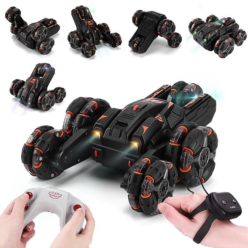 Electric Remote Control Five Wheel Swing Arm Drift Stunt Car Colorful Lighting Music Gesture Sensing Remote Control Car3