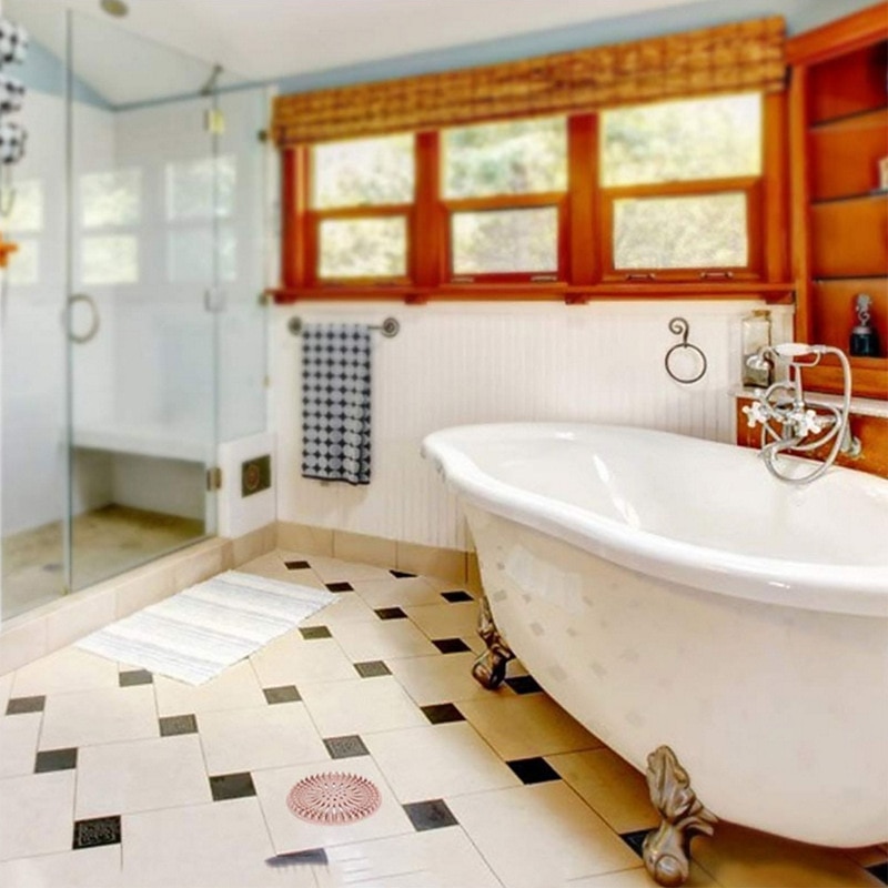 Shower Hair Filter Stopper Anti-blocking Hair Catcher Strainer Sewer Bathroom Floor Drain Cover Kitchen Sink Deodorant Trap Plug2