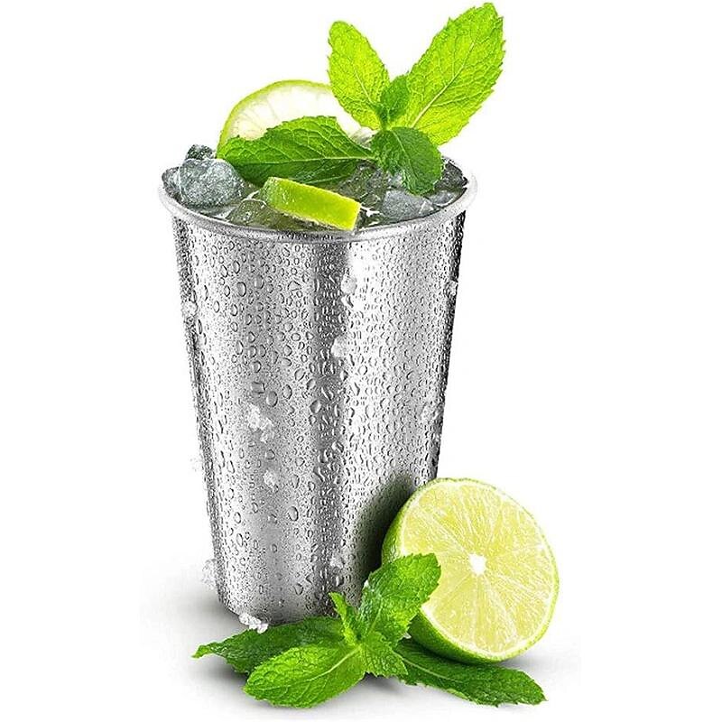 5pcs/Pack 16oz Stainless Steel Pint Cups Shatterproof Cup Tumblers Unbreakable Metal Drinking Glasses For Bar, Home, Restaurant4
