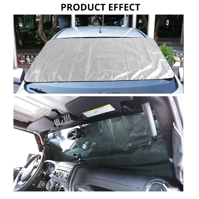 Cling Magnetic Winter Car Snow Cover Foldable Car Windshield Cover Sunshade Cover Easy to Enstall3