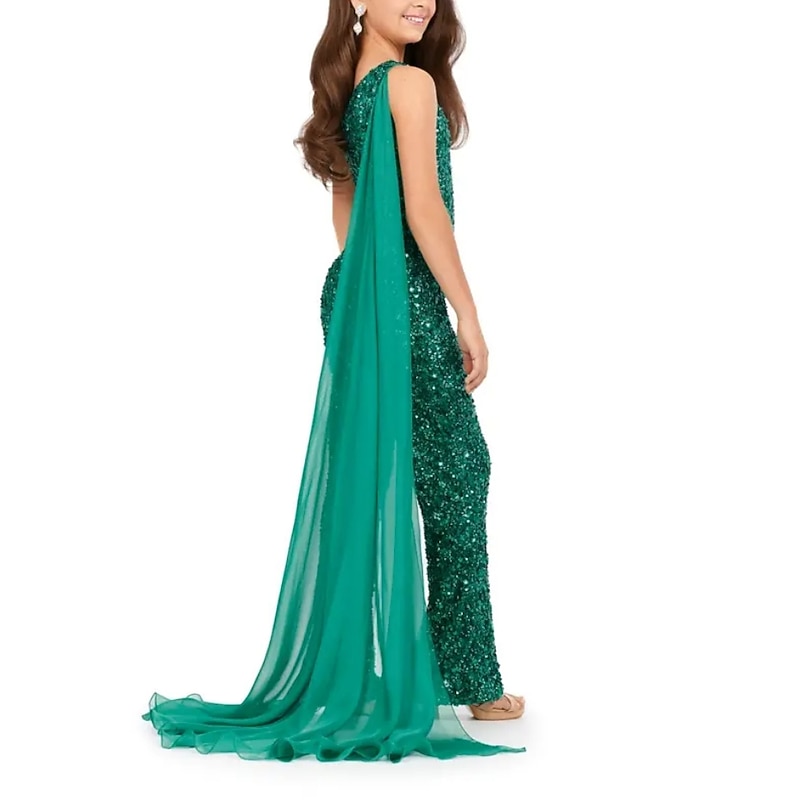 Jumpsuits Ankle Length Flower Girl Dress Chrismas Dress Pageant & Performance Girls Cute Prom Dress Sequined with Solid Color Glitter & Sparkle Fit 3-16 Years dress to impress2