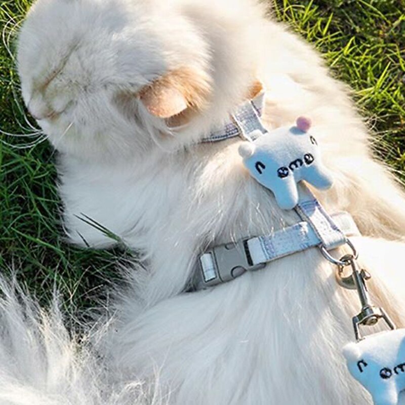 Cat Traction Rope I-shaped Anti Release Gradient Adjustable Cat Walking Rope Set Dog Chain I-shaped Back Traction Rope2