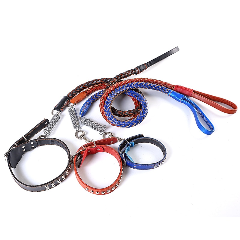 Pet Traction Rope Dog 8-strand Cowhide Woven Dog Rope Medium And Large Size Explosion-proof And Flush Dog Rope In Stock3