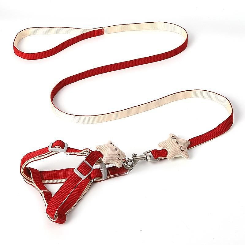 Dog Traction Rope Thousand Bird Grid Smile Starfish Chest Back Style Dog Rope Traction Rope Pet Small Dog Rope4