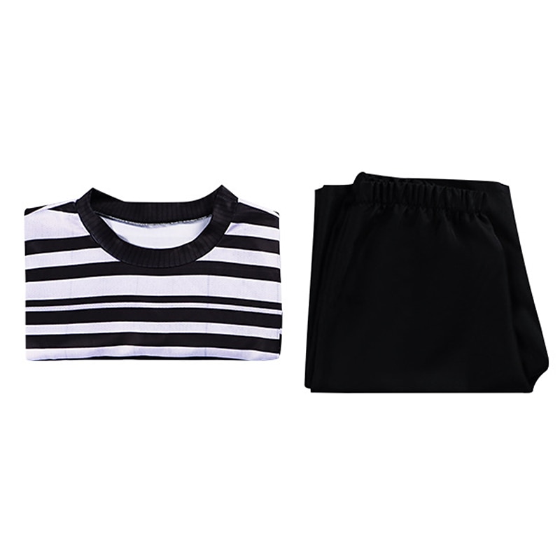 Gothic Horror Pugsley Dark Academia Pants T-shirt Cosplay Costume Movie Cosplay for Men's Adults' Carnival Children's Day Masquerade3