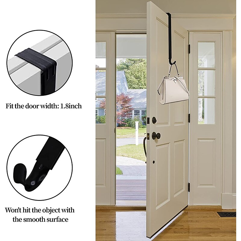 1pc Adjustable Pull Long Christmas Door Hanging Hook, Flower Link Day Decoration Door Hook, Door Rear Retractable Hook Bracket3