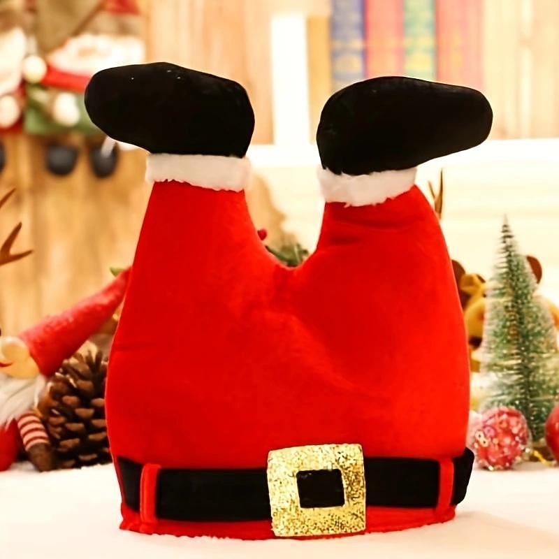 Christmas Hat Creative Funny Joker Elf Hat Red Trouser Legs Children Adult Christmas Hat Christmas Activity Performance2