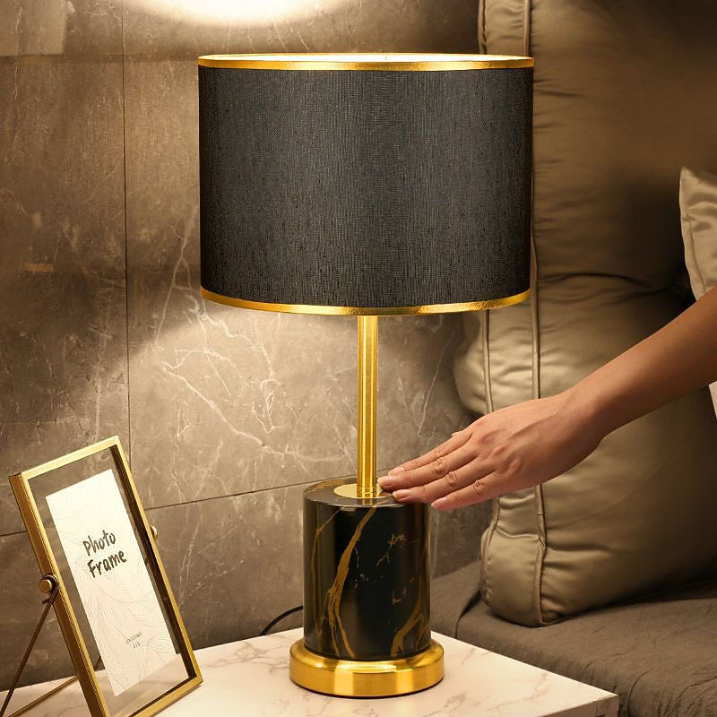 Table Lamp Bedroom Bedside Lamp Marble Vintage Sensor Lamp Hand Touch Sensor Table Lamp 85-265V