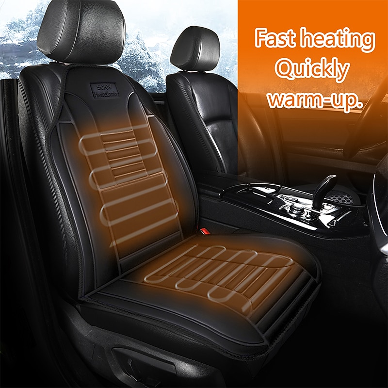 Heated Car Seat Cushion Electric Heating, Backrest Cushion, Universal Fit 12V, New Winter Car Seat Cover