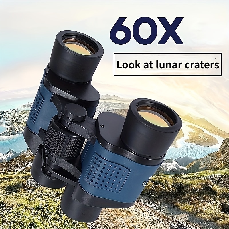 60x60 High-power Binoculars With Coordinates BAK4 Portable Telescope Low Light Night Vision Hunting Sports Tourism Sightseeing Objective 36mm Eyepiece 16mm Magnification 10x4