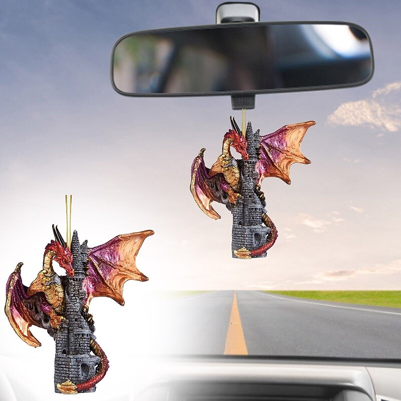 Christmas Tree Ornament,2D Acrylic Cartoon Decorative Ornament, Cute Cartoon Dragon Hanging Ornament, Car Interior Pendant, Animal Home Decor4