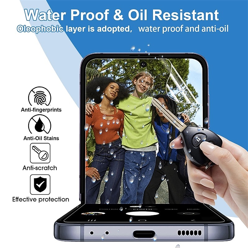 2 Sets Screen Protector + Camera Lens Protector Back Screen Protector For Samsung Galaxy Z Flip 7 Z Flip 6 Z Flip 5 TPU Hydrogel Anti Bubbles Anti-Fingerprint High Definition Ultra Thin Scratch Proof2