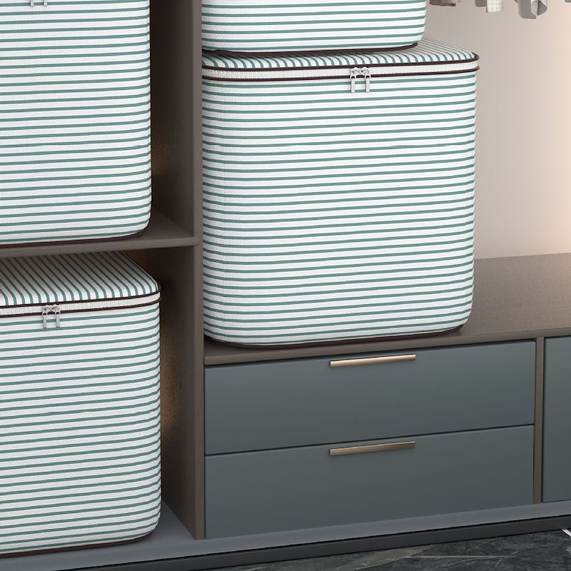 Quilt Storage Box With Handlr, Large Capacity Moving Packing Bag With Zipper, Luggage Bag, Household Quilt Organizer Bag, Clothes Clothing Quilt Packing Finishing Bag For Wardrobe Organizer4