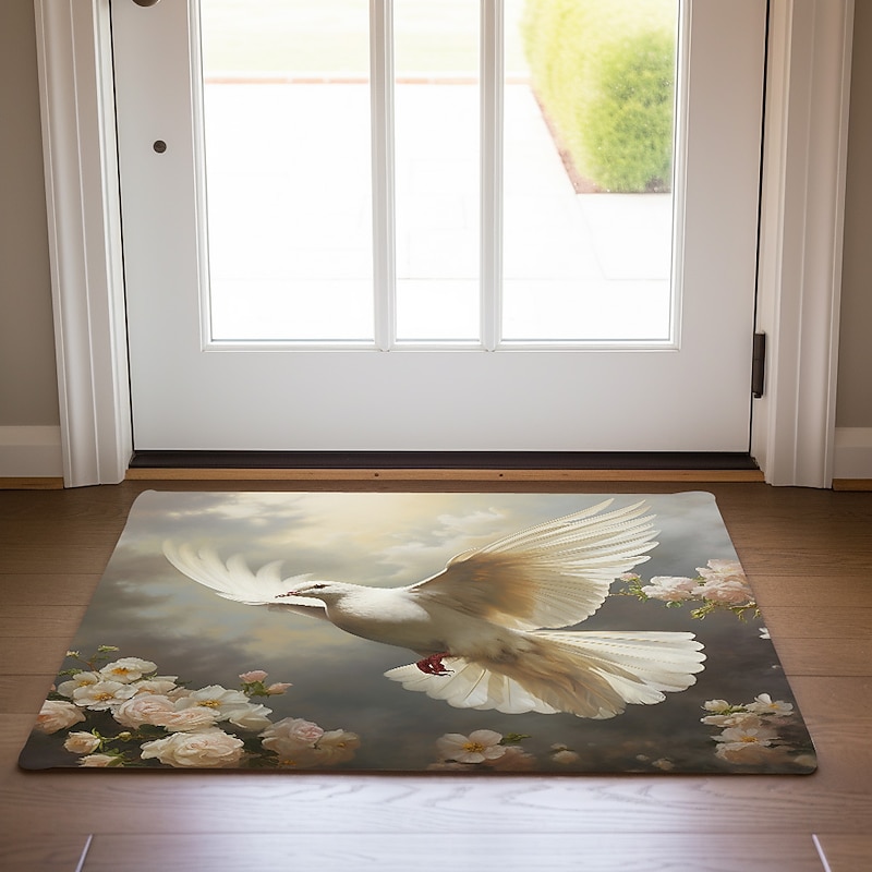 Peace Dove Doormat Floor Mats Washable Rugs Kitchen Mat Boho Non-Slip Oil Proof Rug Indoor Outdoor Mat Bedroom Decor Bathroom Mat Entrance Rug4