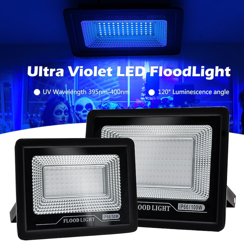 395nm LED UV Floodlight 220V Waterproof Stage Black Light - 72/144/180 LEDs for Disco & Party Lighting for Halloween