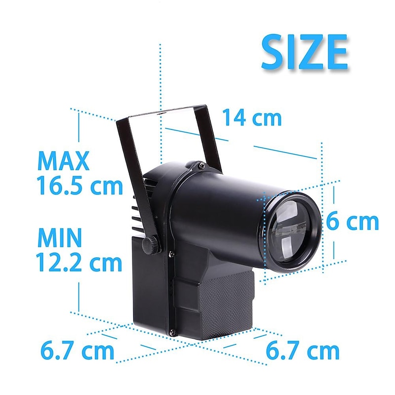 Uking 1pcs 30W RGB Stage Light LED Spot Moving Head DMX Disco DJ Party Voice-activated LED Stage Light 8