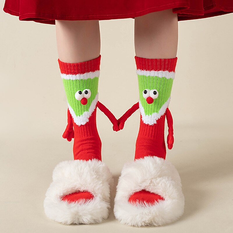 Santa Claus Christmas Socks Crew Sock Women's Christmas Christmas New Year Socks2