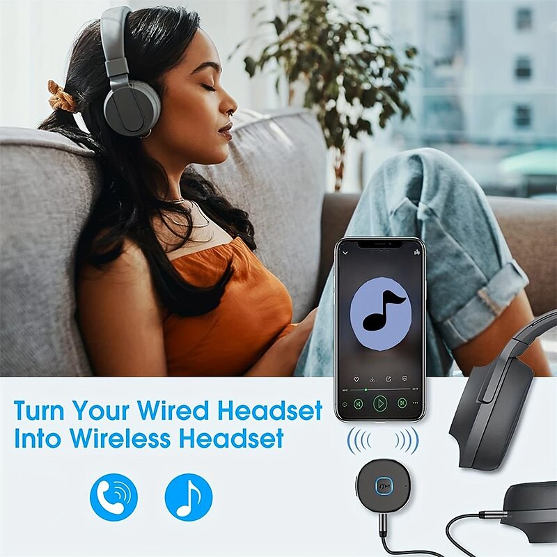 Bluetooth Receiver AUX Car Bluetooth Audio Receiver Converter 5.0 Bluetooth Adapter3