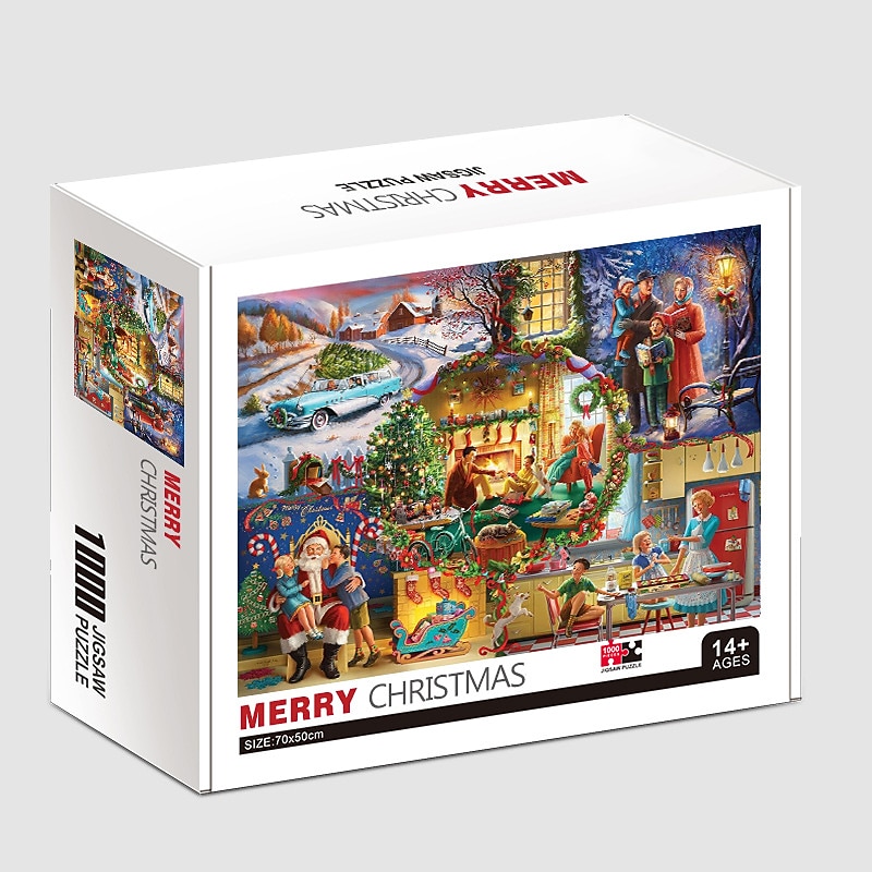 Christmas Theme Series Puzzle Wholesale Toys Children's Adult Paper Plane Puzzle 1000 Pieces for Christmas Gifts3