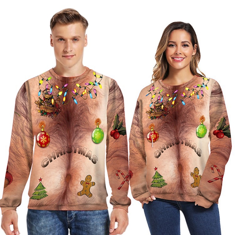 Santa Suit Santa Claus Hoodie Pullover Funny Christmas Sweatshirt 3D Print For Couple's Men's Women's Teen Adults' Christmas Carnival Masquerade 3D Print Party Christmas2