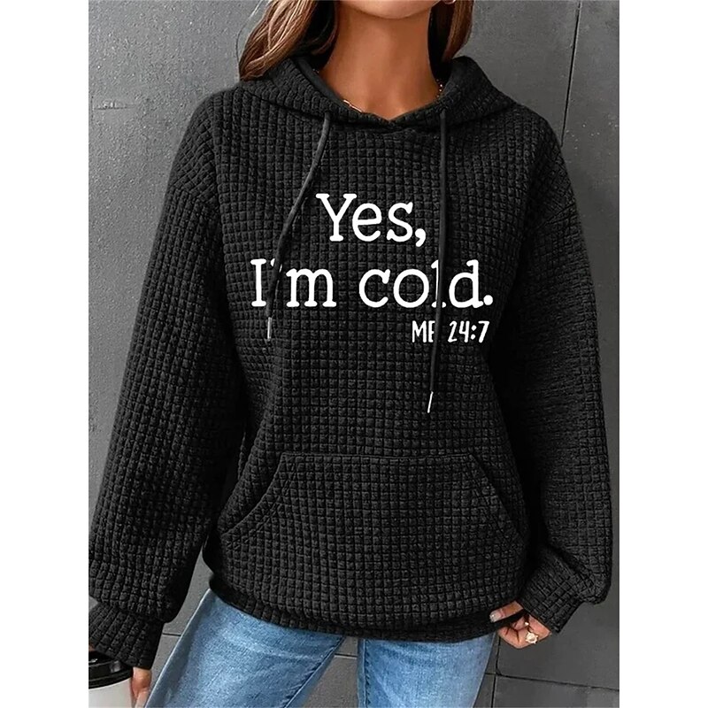 Women's Oversized Letter Active Sportswear Long Sleeve Hoodie Regular Tops Casual Sports Drawstring Print Front Pocket Black White Green Gray Fall & Winter2
