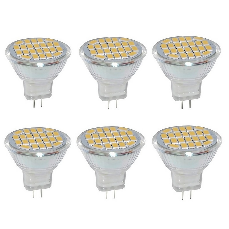 10pcs 6pcs  MR11 3W LED Spotlight 250-300 lm 24 LED Beads SMD 5730 AC/DC 12-24 V