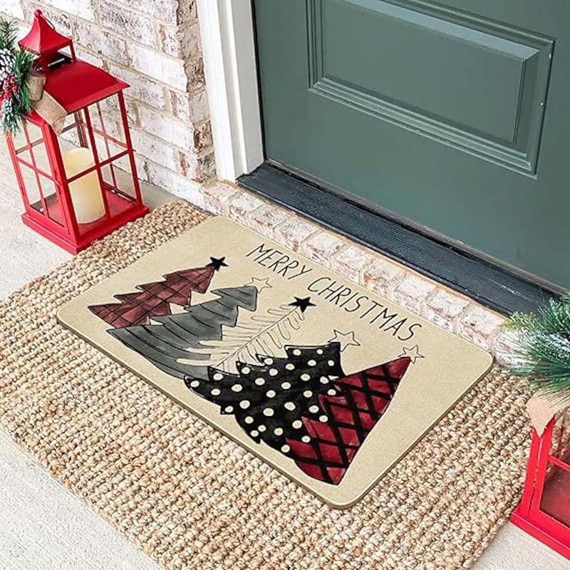 Christmas Entrance Door Floor Mat Bathroom Mat Bathroom Water Absorbing Foot Mat Cartoon Car Floor Mat3