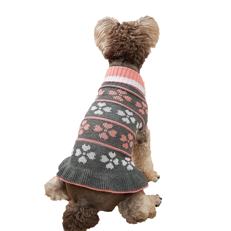 Dog Cat Sweater Dress Jumper Fashion Party Winter Warm Breathable Soft Washable Comfortable Party Christmas Casual Daily Festival Dog Clothing for Bichon Frise Pomeranian Baby Pet Papillon Small2