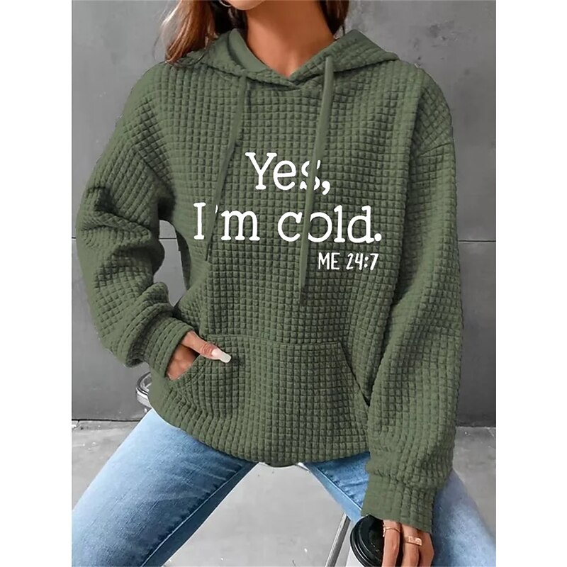 Women's Oversized Letter Active Sportswear Long Sleeve Hoodie Regular Tops Casual Sports Drawstring Print Front Pocket Black White Green Gray Fall & Winter3