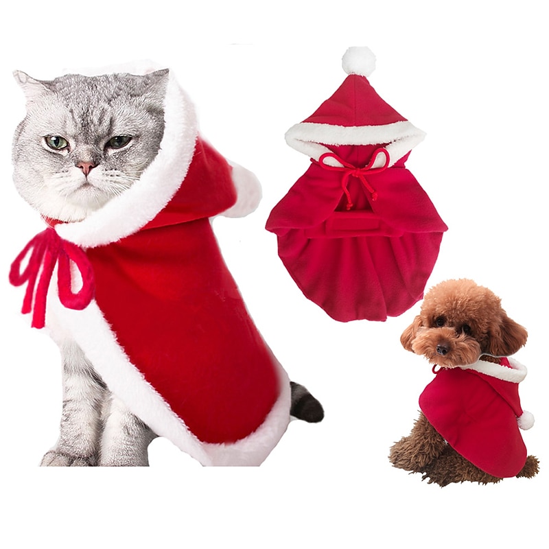 Christmas Clothing Cape Blanket Christmas Hat Holiday Outfit Cute And Warm Fur Ball