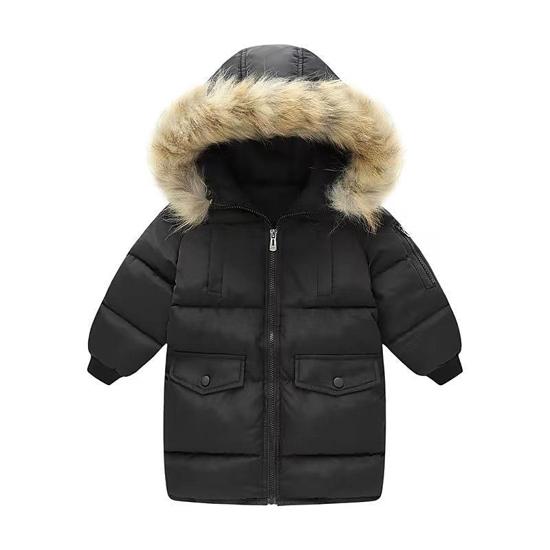 Kids Boys Down Coat Hoodie Jacket Outerwear Kids Puffer Jacket Solid Color Long Sleeve Zipper Coat Casual Cotton Adorable Daily Black Army Green Spring Fall 7-13 Years4