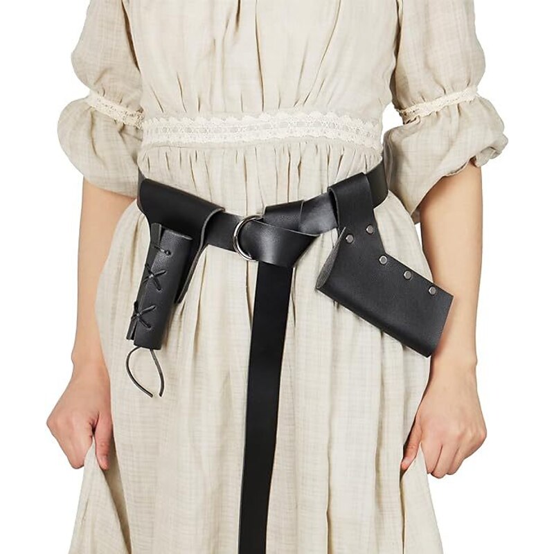 Punk & Gothic Renaissance 17th Century Outfits Warrior Knight Ritter Viking Fancy Dress Unisex Celtic Pirate Halloween Carnival Masquerade Carnival Performance Stage Adults' Waist Belt Sscabbard All3