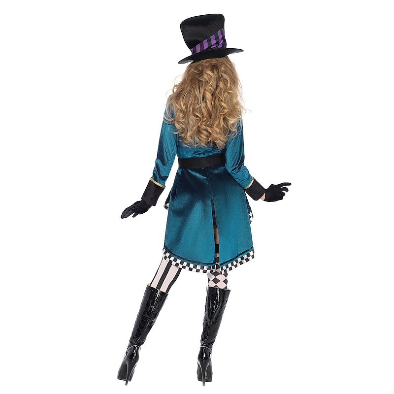 Mad Hatter Halloween Dress Cosplay Costume Alice in Wonderland Sexy Costume Adults' Women's Halloween Carnival World Book Day Performance Party Stage Easy Halloween Costumes Dress Up2