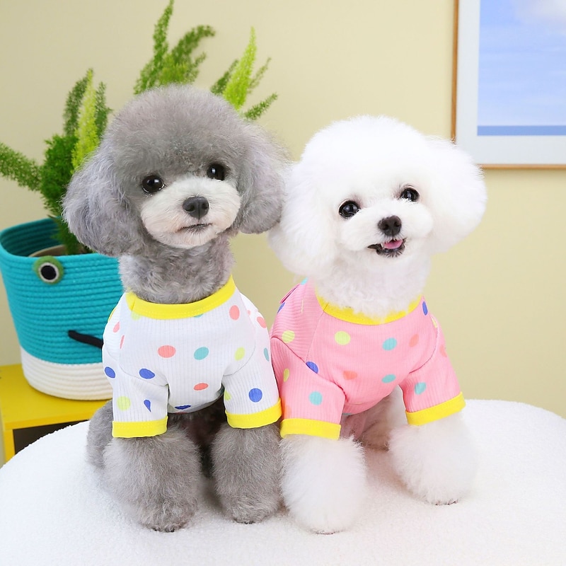 Dog Cat Shirt / T-Shirt Fashion Casual Winter Breathable Soft Washable Comfortable Bed Casual Daily Dog Clothing for Pomeranian Baby Pet Papillon Small