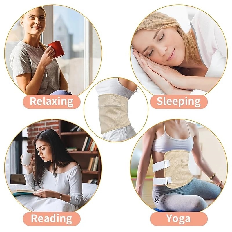 1Pc Castor Oil Set For Waist And Neck, Castor Oil Pack With Adjustable Straps And Pockets, Reusable Castor Oil Pack For Liver Detox, Constipation4