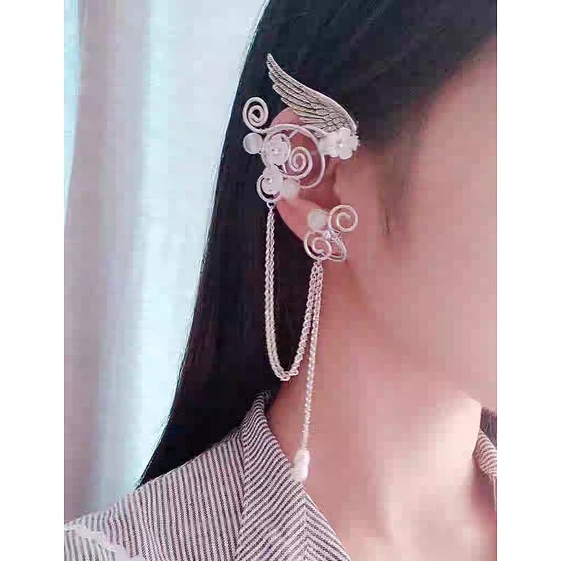 1 Pair Elf Ear Cuffs Adults' Women's Medieval Fairy Accessories  Halloween Carnival LARP PArty3