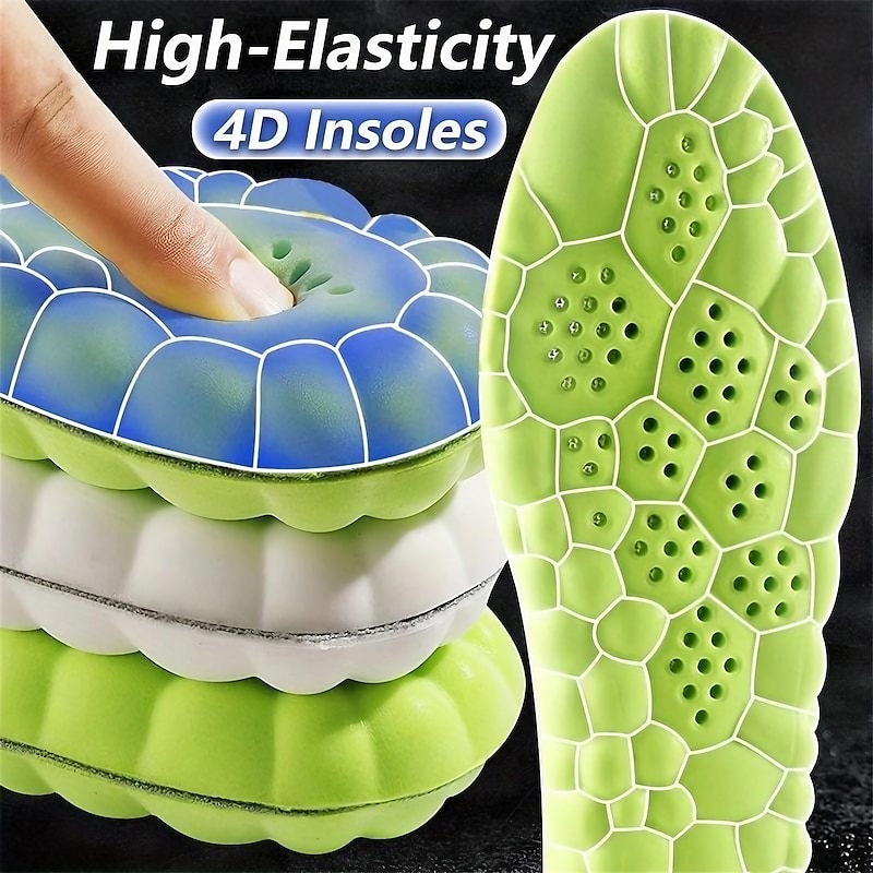 1 Pair 4D Massage Insoles Super Soft Sports Shoes Insole For Feet Running Baskets Shoe Sole Arch Support Orthopedic Inserts Unisex