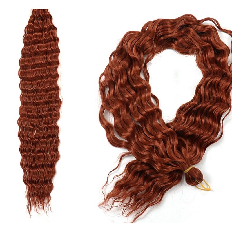30 Inch Deep Wave Twist Crochet Hair Natural Synthetic Braid Hair With Afro Curls Ombre Braiding Hair Extensions For Women4